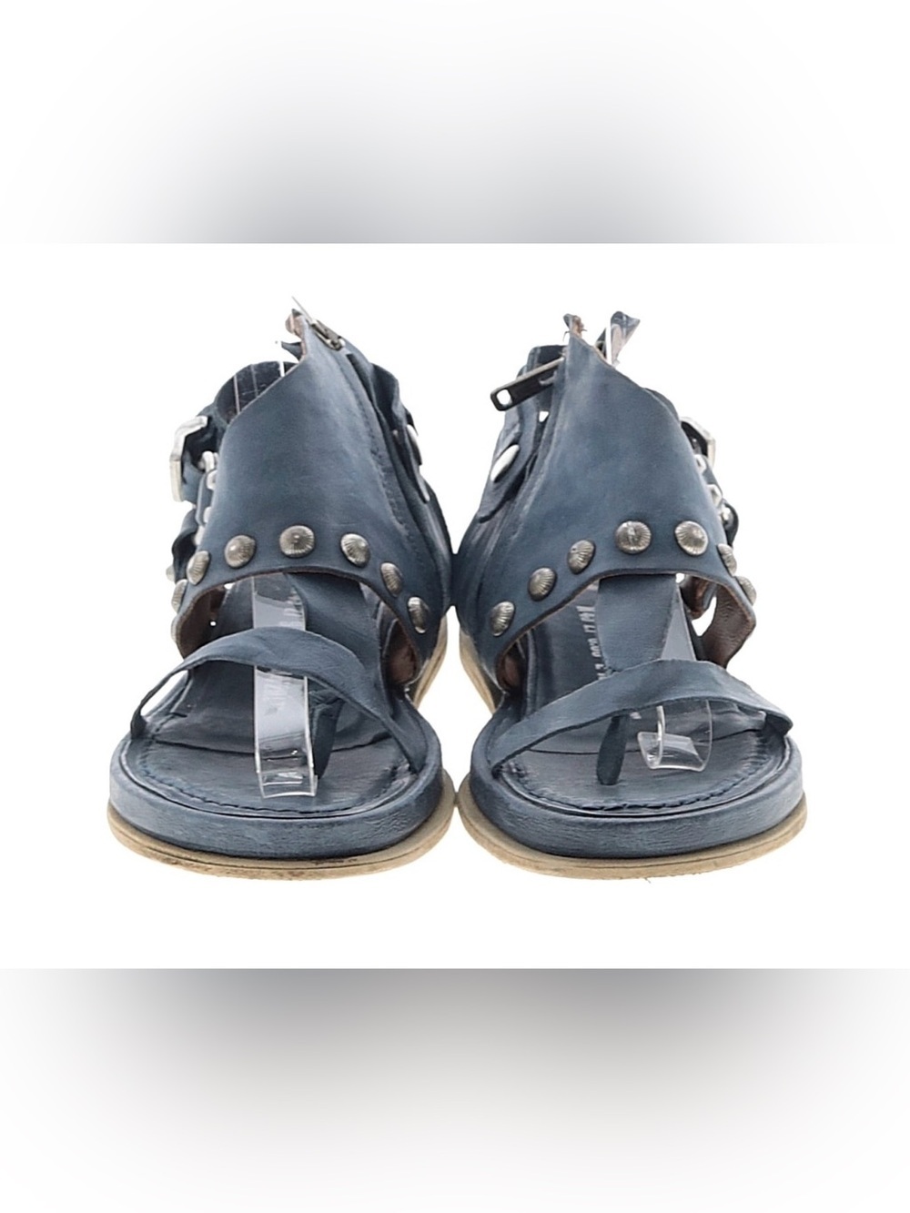 AS98 Navy Blue Pacey Gladiator Sandals Size 38 GUC